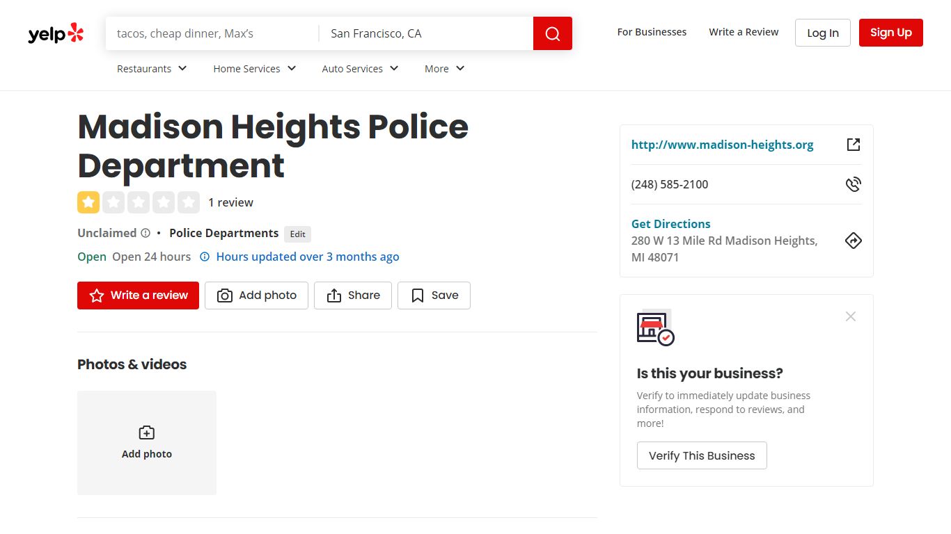 Madison Heights Police Department - Yelp